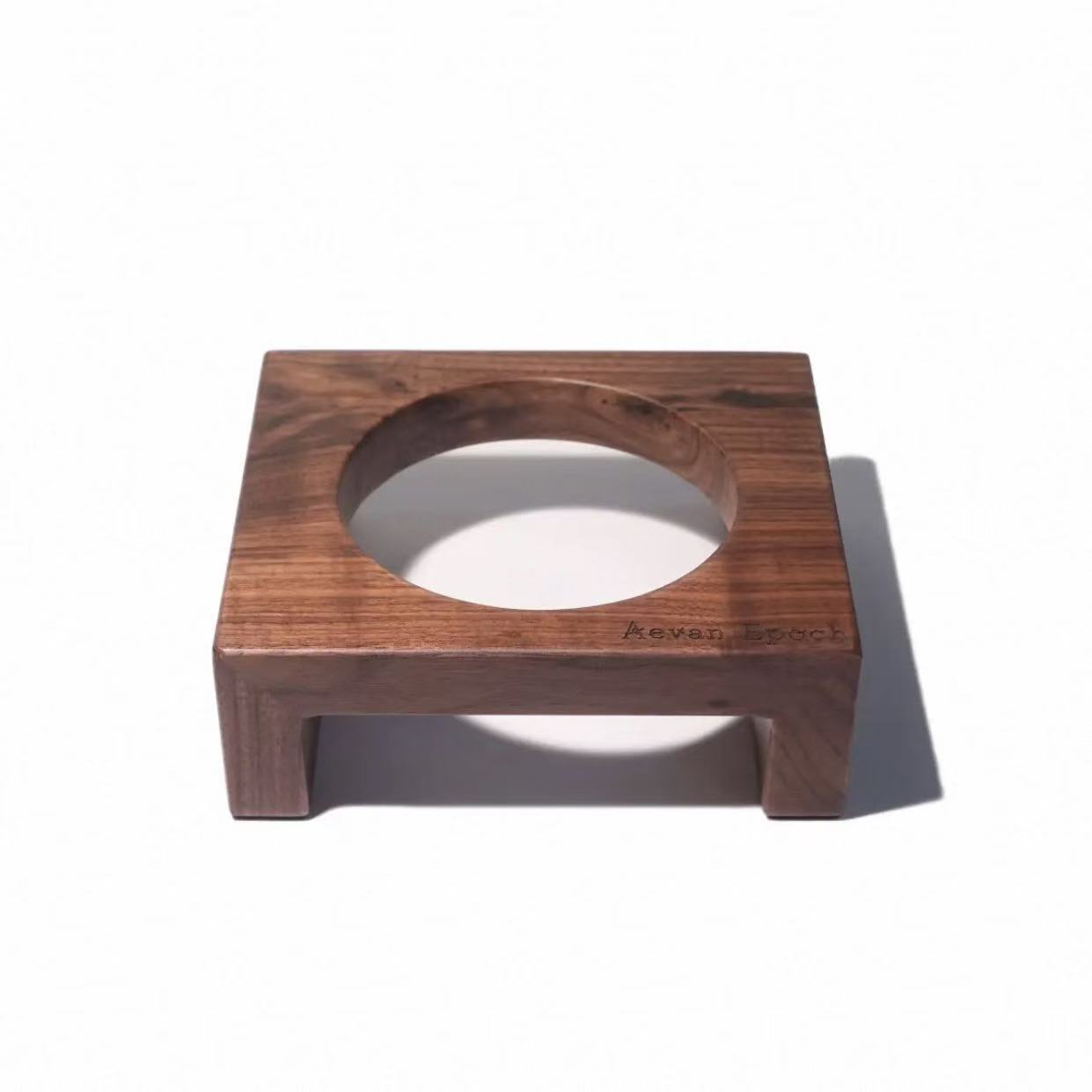 Aevan Epoch Solid Wood Pet Bowl Stand – Beech & Walnut Options