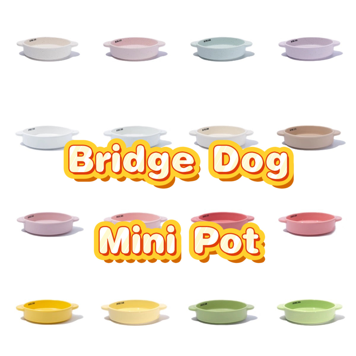Bridge Dog Mini Pot – Pastel Handle Pet Bowl