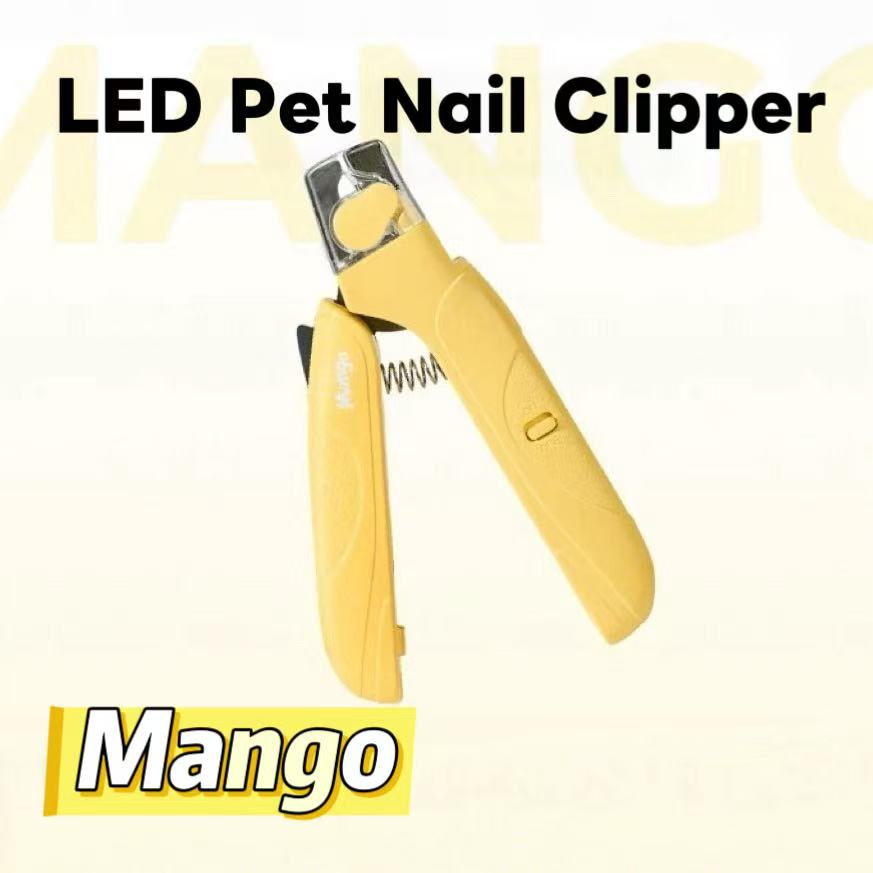Mango LED Pet Nail Clipper – Safe, Bright & Precise Grooming for Cats and Dogs