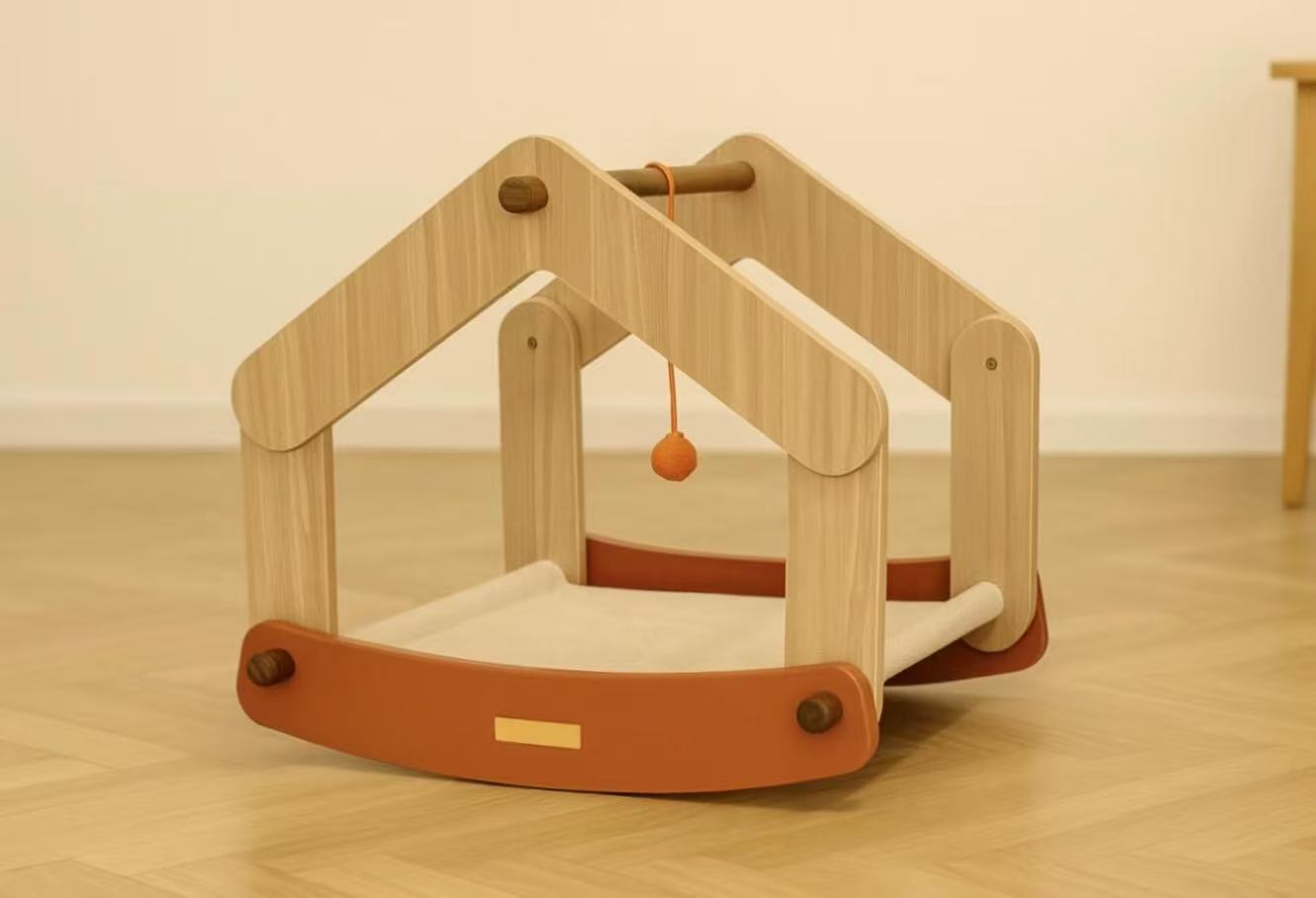 FurHugs RockNes – Minimalist Cat Rocking Lounge