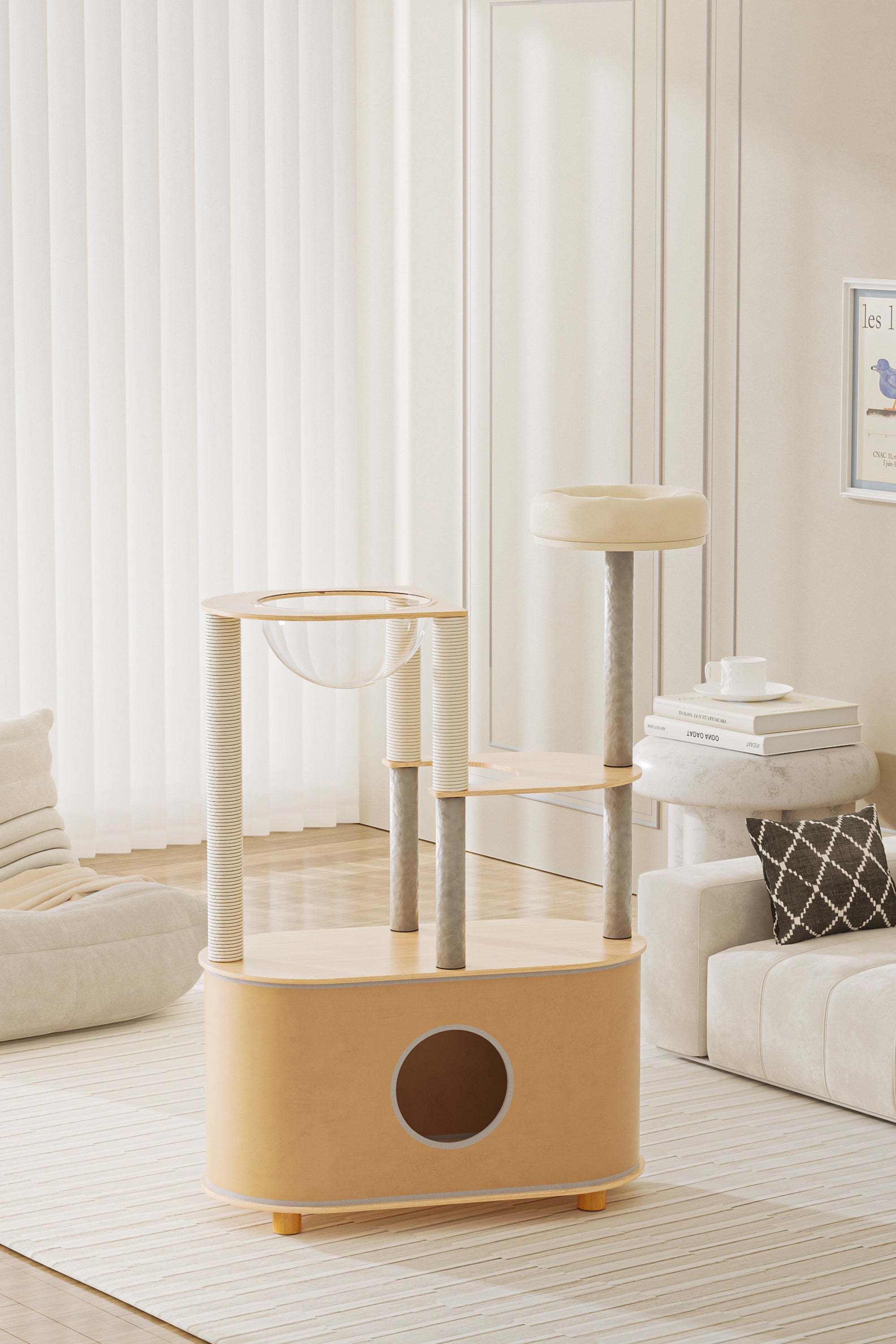 FurHugs Hide & Climb Cat Tree – A Cozy Space to Rest and Explore