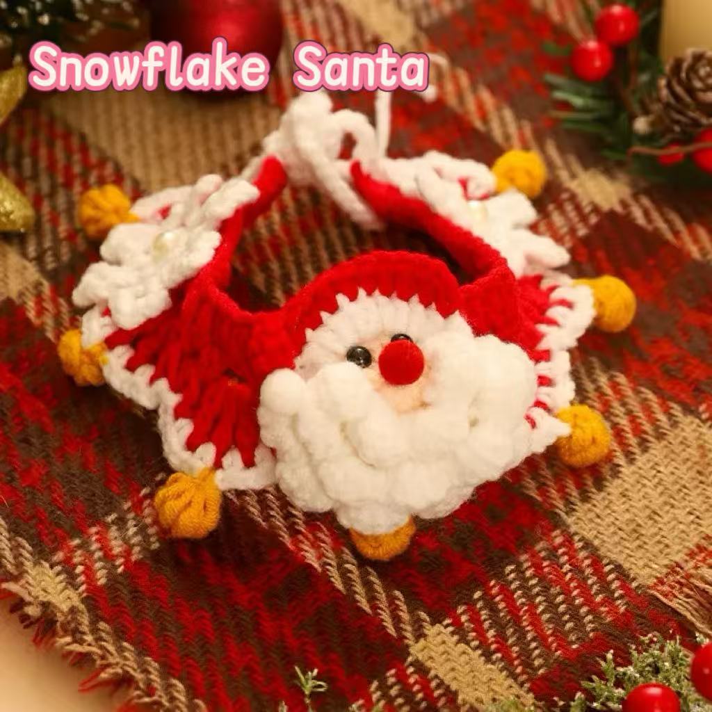 Hand-Knitted Christmas Festive Collar