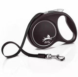 Furhugs Personalized Hand-Painted Flexi Dog Leash (Black)