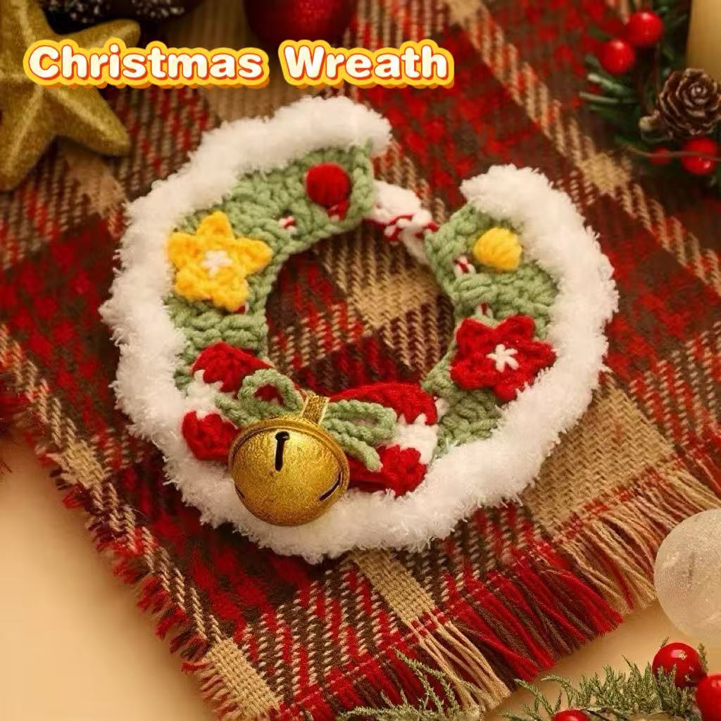 Hand-Knitted Christmas Festive Collar