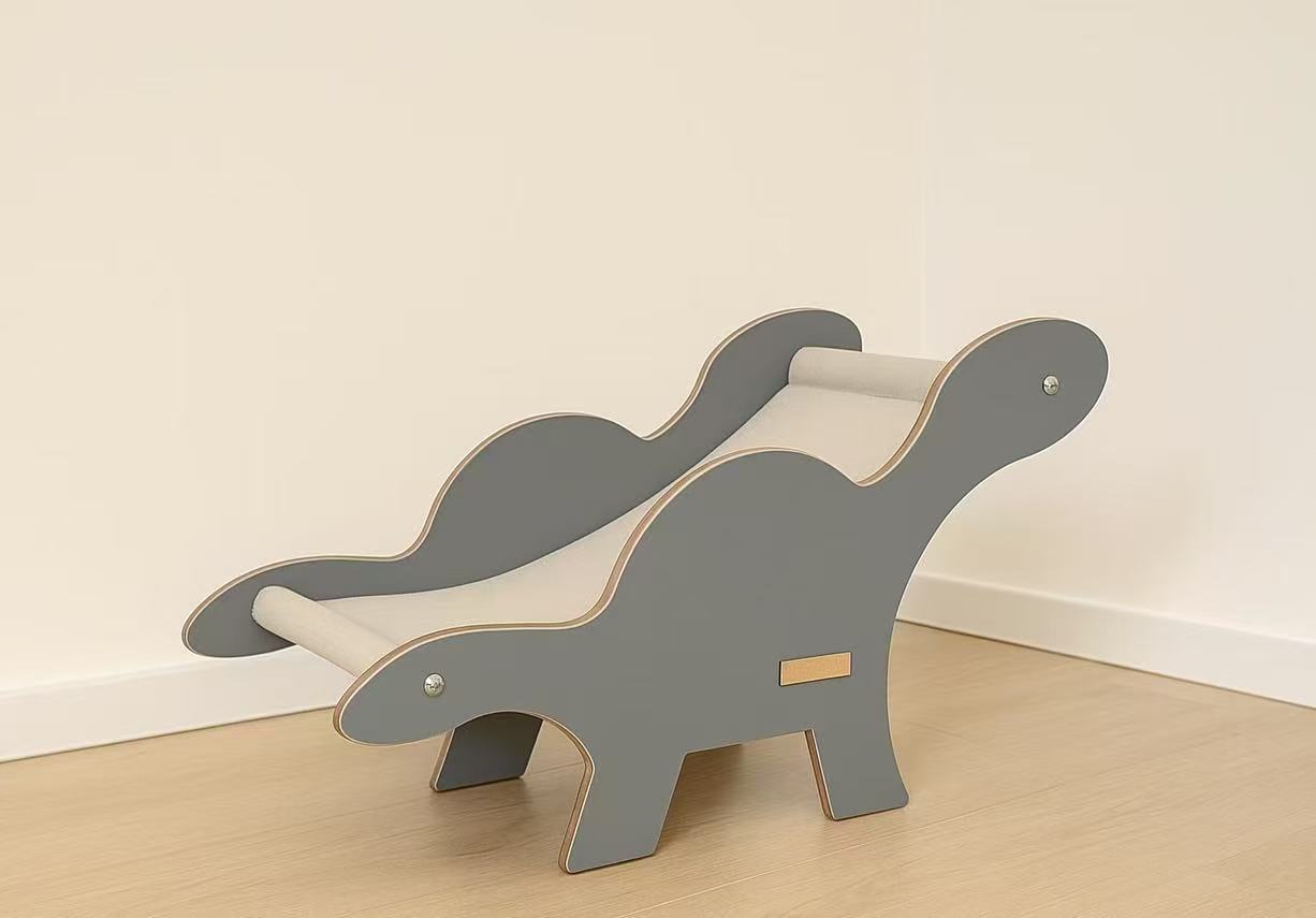 FurHugs DinoLounger™ – Pet Hammock Chair for Cats & Small Dogs