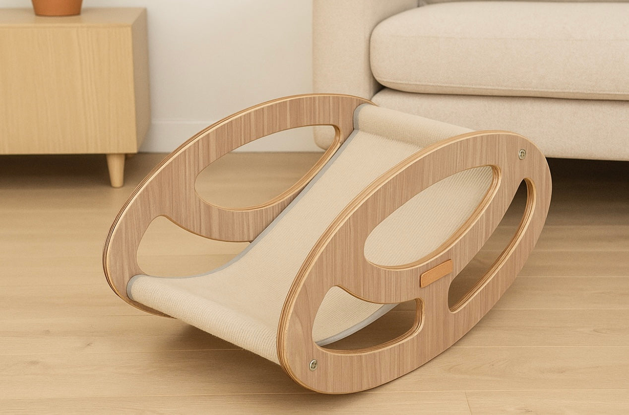 FurHugs EggNest – Ergonomic Canvas Cradle for Cats & Small Dogs