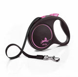 Furhugs Personalized Hand-Painted Flexi Dog Leash (Black)