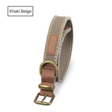 PUPPYTIE Vintage Canvas and Leather Pet Collar