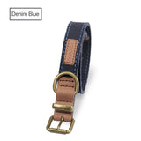 PUPPYTIE Vintage Canvas and Leather Pet Collar
